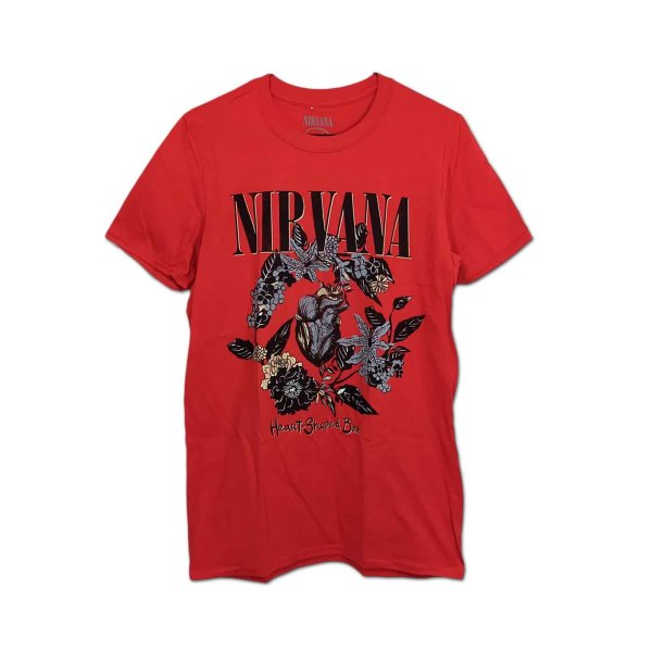 画像1: Nirvana バンドTシャツ ニルヴァーナ Heart Shaped Box RED (1)