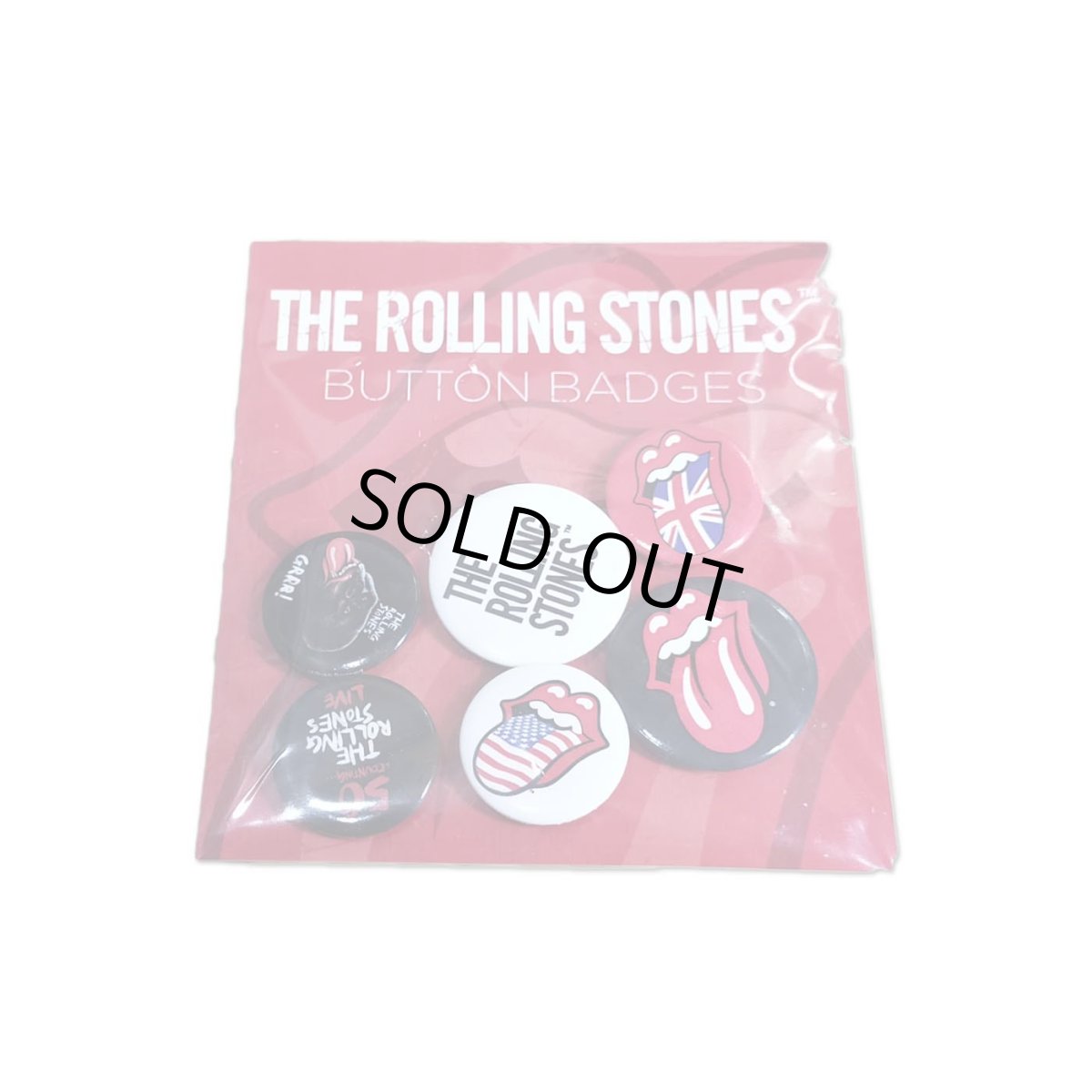 画像1: Rolling Stones バッジ6個セット ローリングストーンズ Lips (1)