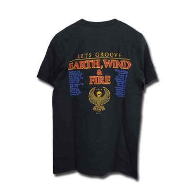 画像1: Earth Wind & Fire バンドTシャツ アース・ウィンド・アンド・ファイアー Let's Groove BLACK