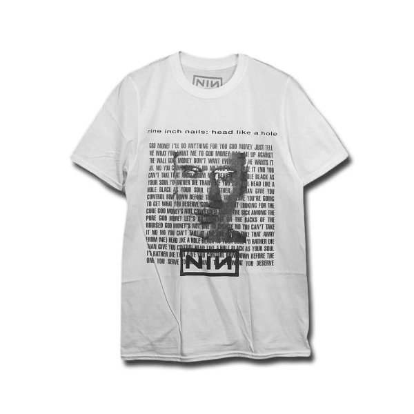 画像1: Nine Inch Nails バンドTシャツ ナイン・インチ・ネイルズ Head WHITE (1)