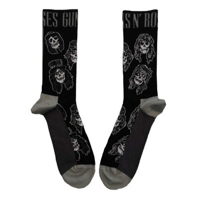 画像2: Guns N' Roses ソックス 靴下 ガンズ・アンド・ローゼス Skulls Band