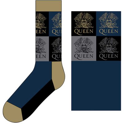 画像2: Queen ソックス 靴下 クイーン Crest Blocks