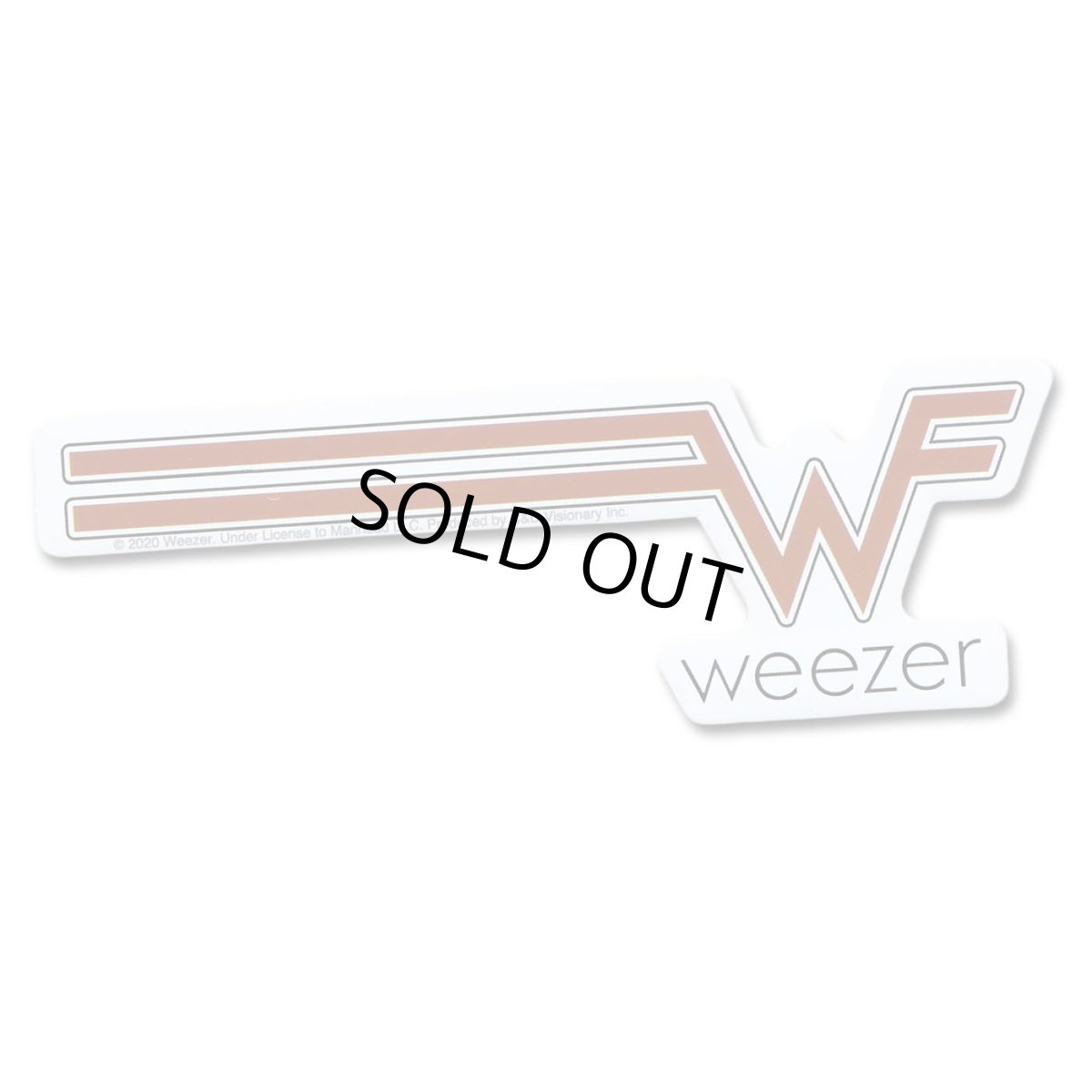 画像1: Weezer ステッカー ウィーザー Stripe Logo (1)