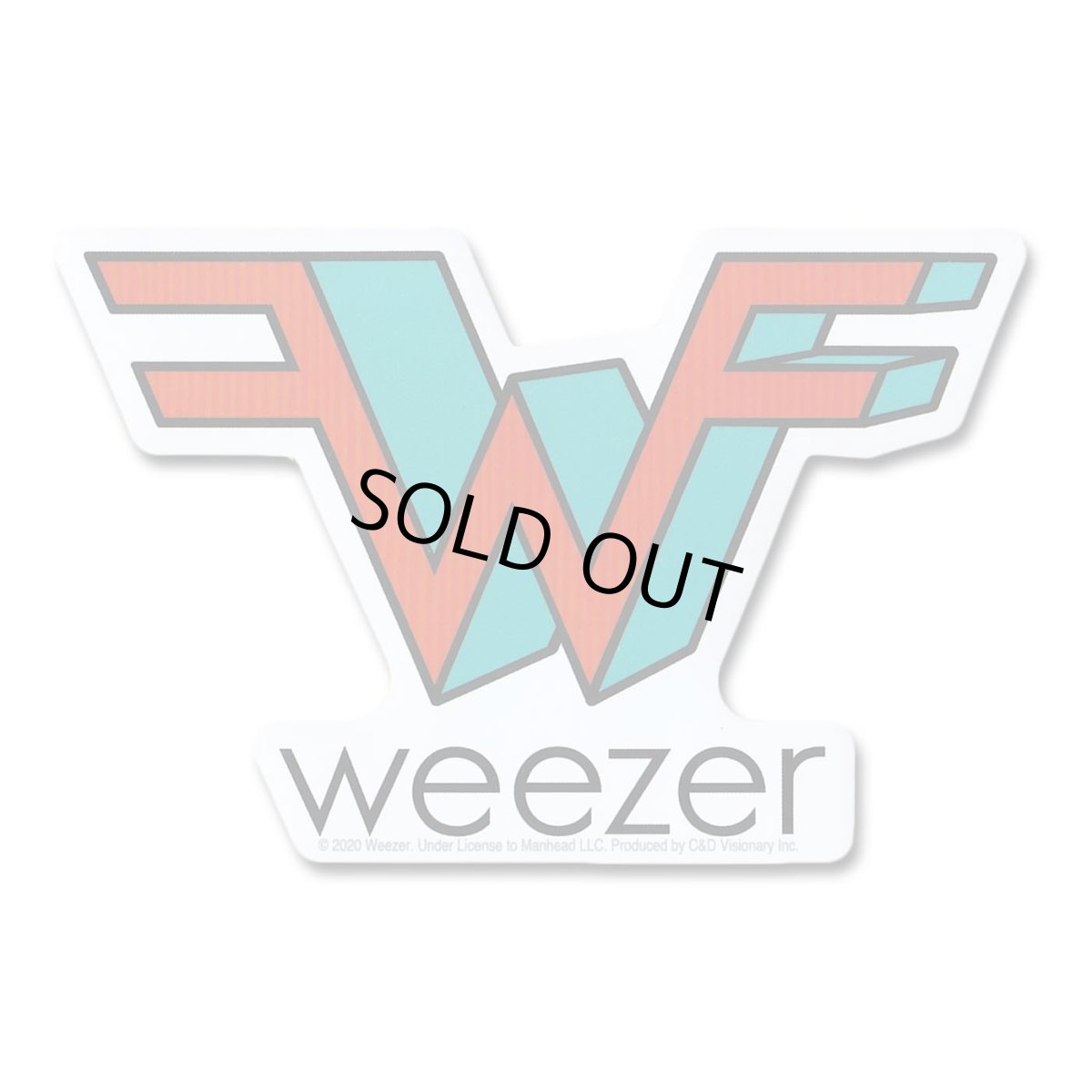 画像1: Weezer ステッカー ウィーザー W Logo (1)