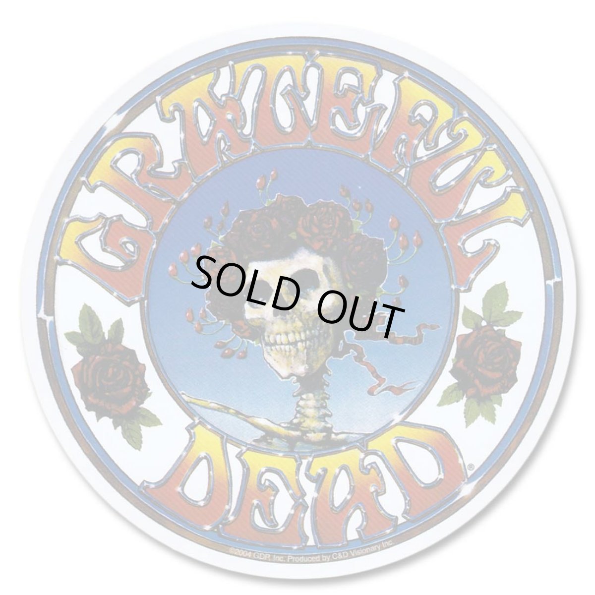 画像1: Grateful Dead ステッカー グレイトフル・デッド Skull & Roses Logo (1)