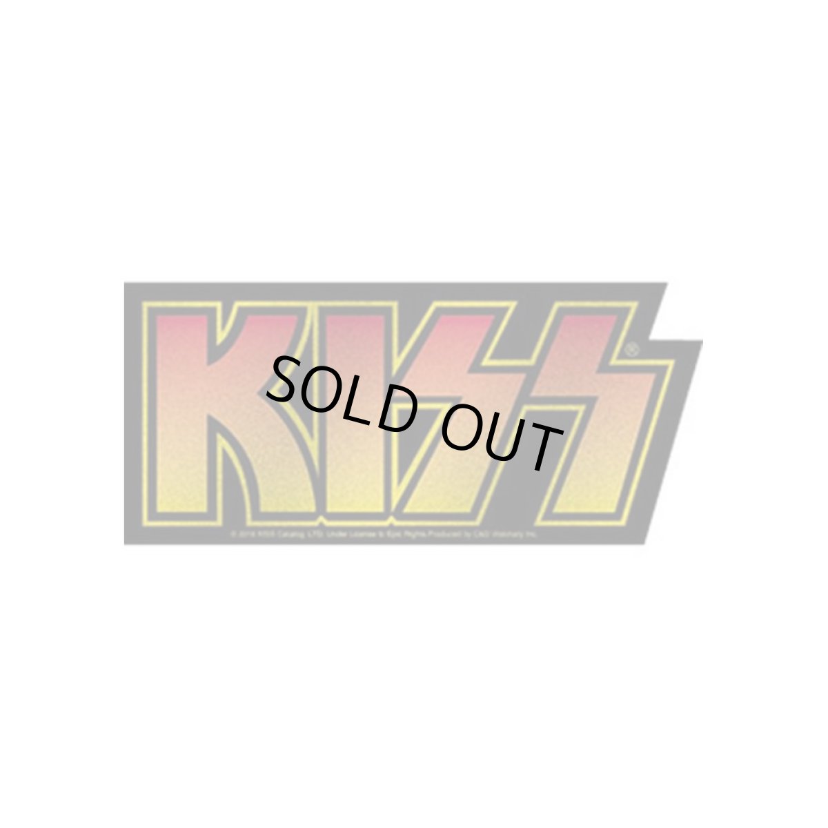画像1: KISS ラメステッカー キッス Logo Glitter (1)