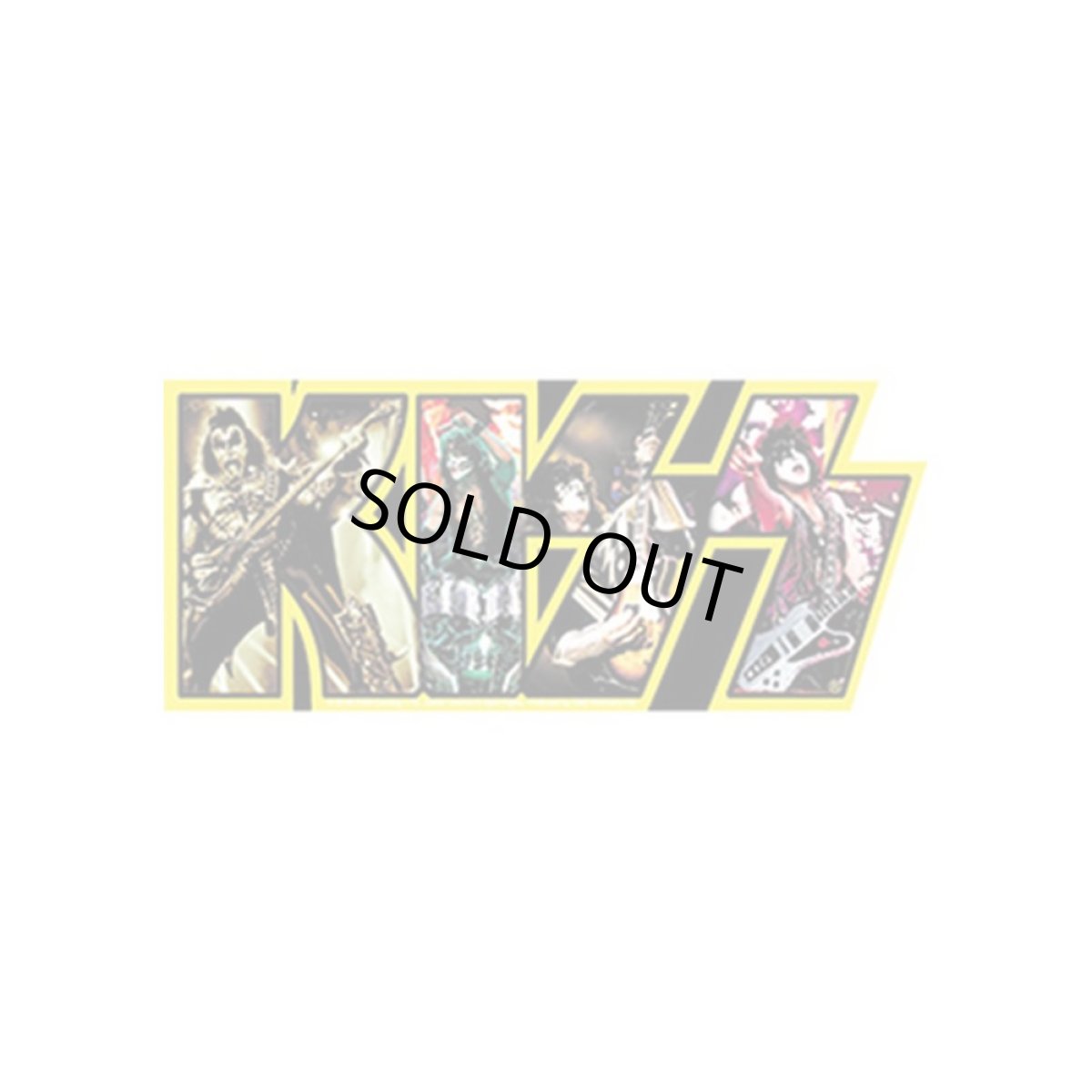 画像1: KISS ステッカー キッス Band Logo Yellow (1)