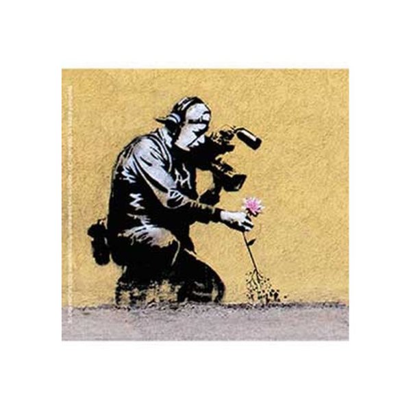 画像1: Banksy ステッカー バンクシー Flower Puller (1)