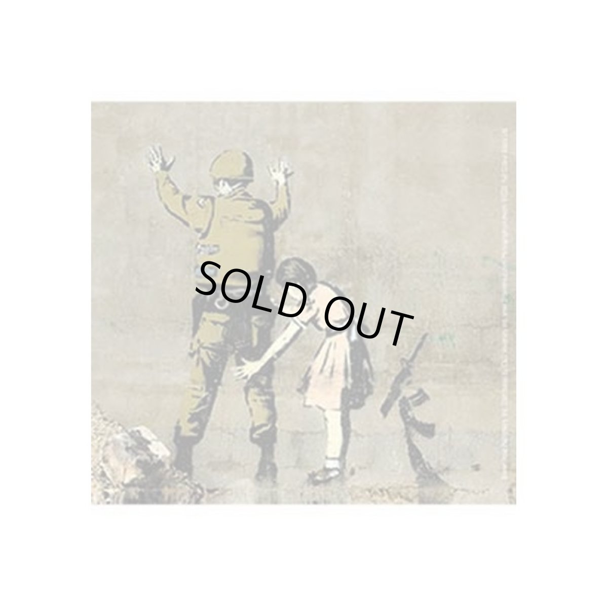 画像1: Banksy ステッカー バンクシー Girl Frisking Soldier (1)