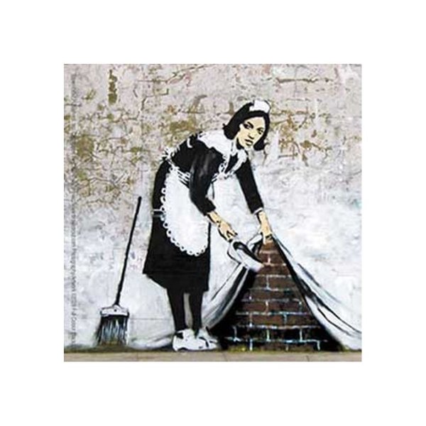画像1: Banksy ステッカー バンクシー Camden Maid (1)