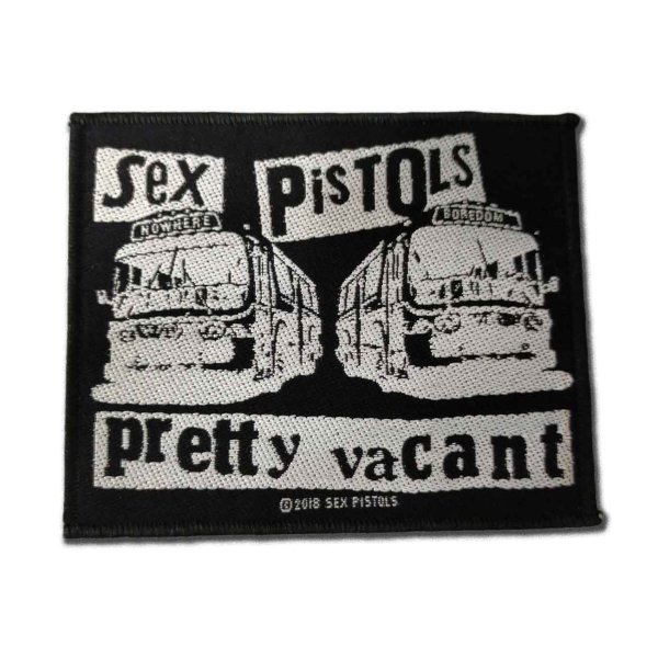 画像1: Sex Pistols パッチ／ワッペン セックス・ピストルズ Pretty Vacant BLACK (1)