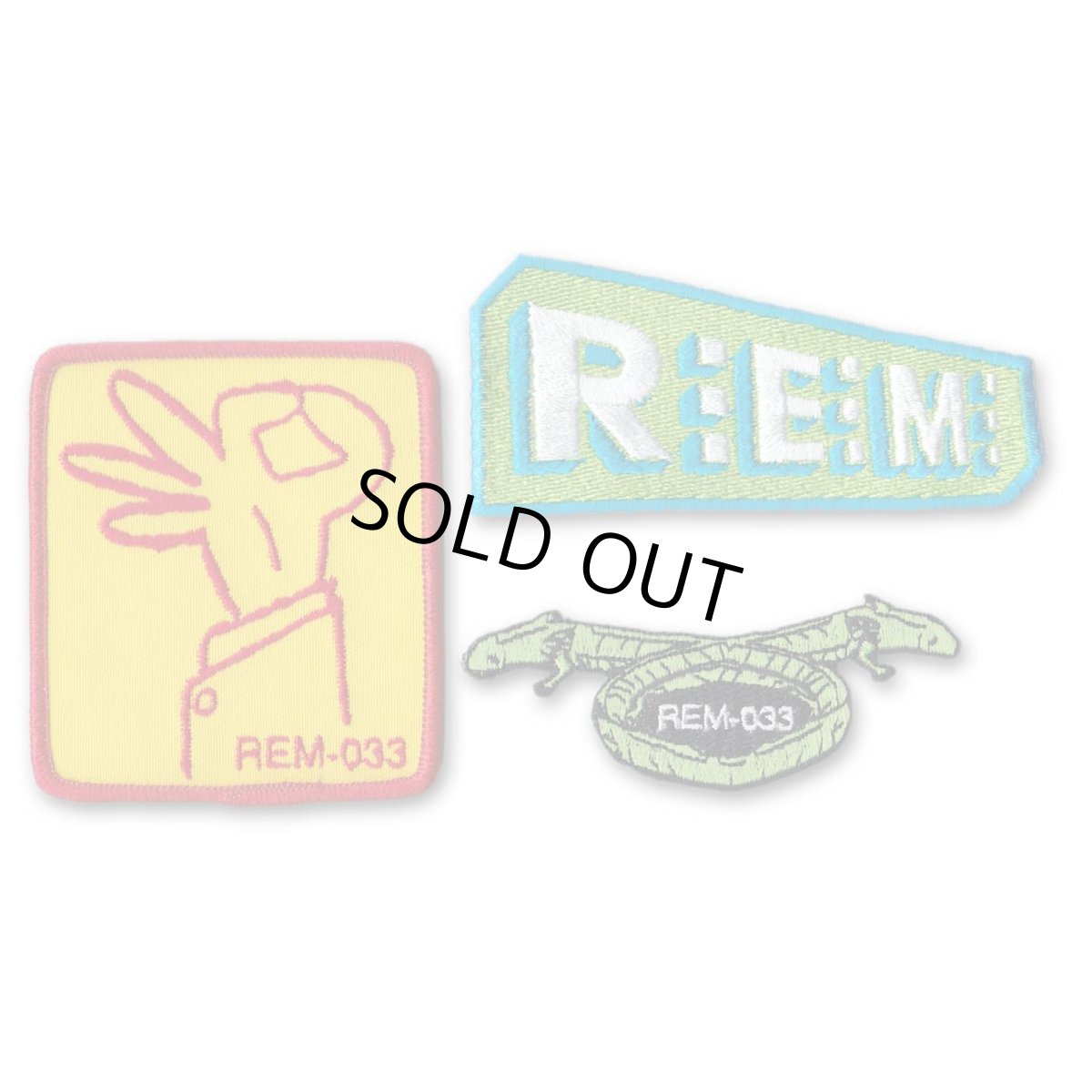画像1: R.E.M. アイロンパッチ／ワッペン3枚セット アール・イー・エム Logo (1)