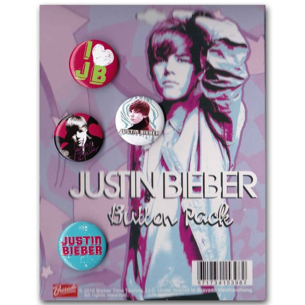 画像1: Justin Bieber 缶バッジ4個セット ジャスティン・ビーバー Button Pack (1)