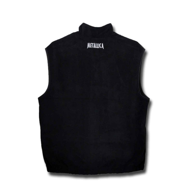 画像1: Metallica フリースベスト メタリカ Logo