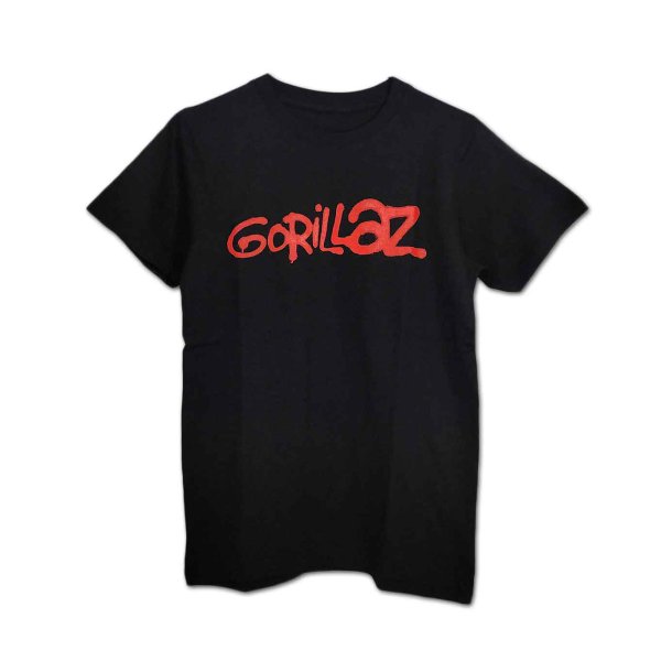 画像1: Gorillaz バンドTシャツ ゴリラズ Logo BLACK (1)