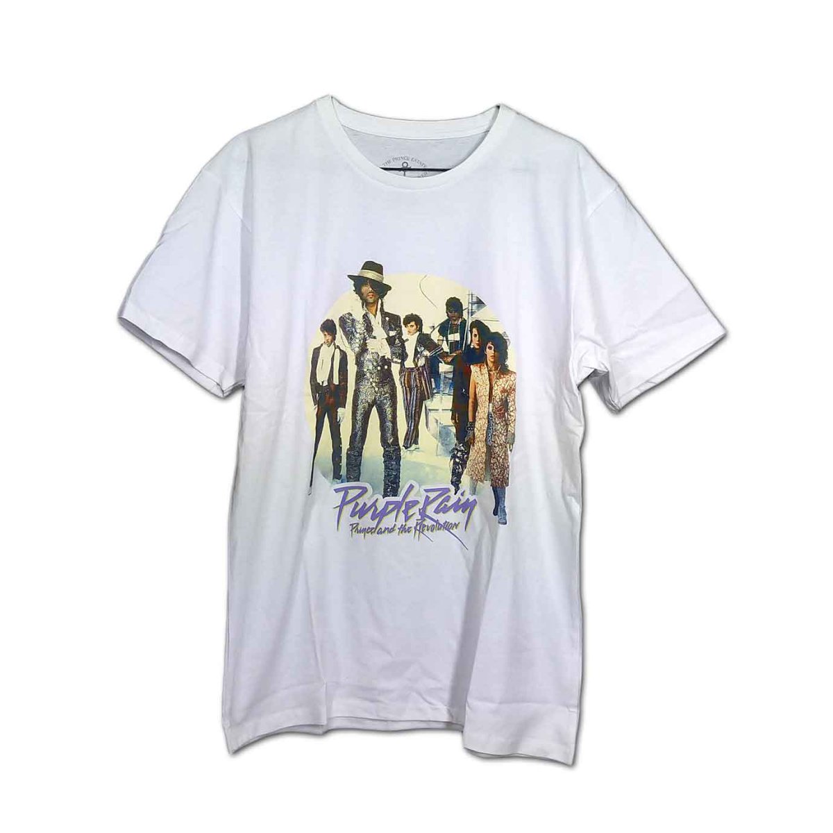 画像1: Prince Tシャツ プリンス Purple Rain Circle WHITE (1)
