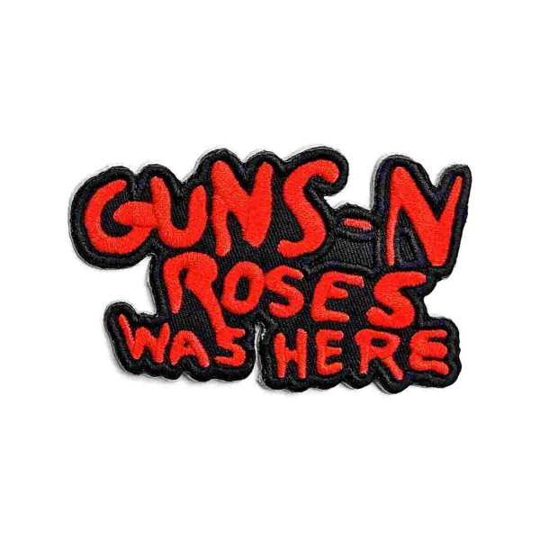 画像1: Guns N' Roses アイロンパッチ／ワッペン ガンズ・アンド・ローゼス Was Here (1)
