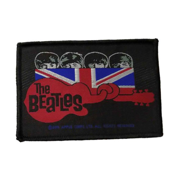 画像1: The Beatles パッチ／ワッペン ザ・ビートルズ Guitar & Union Jack (1)