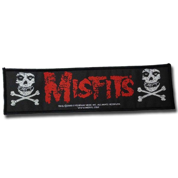 画像1: Misfits パッチ／ワッペン ミスフィッツ Cross Bones Strip (1)