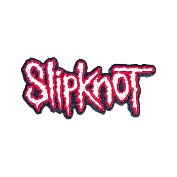 画像1: Slipknot アイロンパッチ／ワッペン スリップノット Cut Out Logo Red (1)