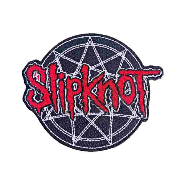画像1: Slipknot アイロンパッチ／ワッペン スリップノット Red Logo Over Nanogram (1)