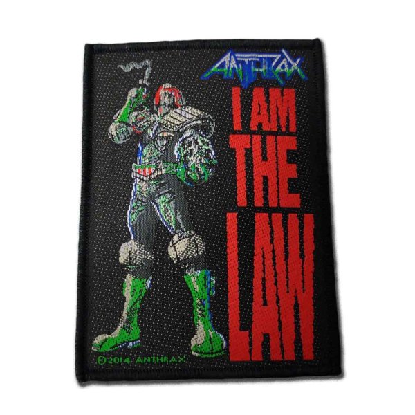 画像1: Anthrax パッチ／ワッペン アンスラックス I Am The Law (1)