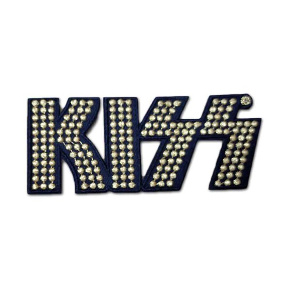 画像1: KISS アイロンパッチ／ワッペン キッス Gold Studded (1)