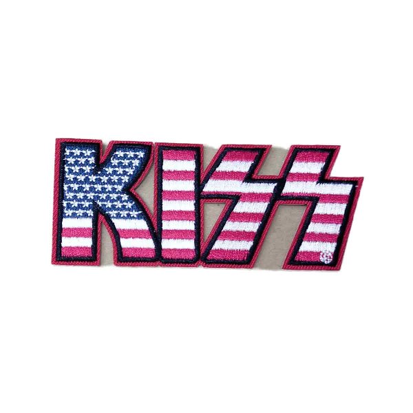 画像1: KISS アイロンパッチ／ワッペン キッス American Flag Logo (1)