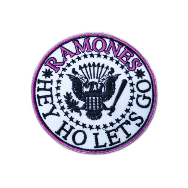 画像1: Ramones アイロンパッチ／ワッペン ラモーンズ Hey Ho Seal WHITE (1)