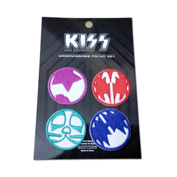 画像1: KISS アイロンパッチ／ワッペン キッス Mini Icons 4枚セット (1)