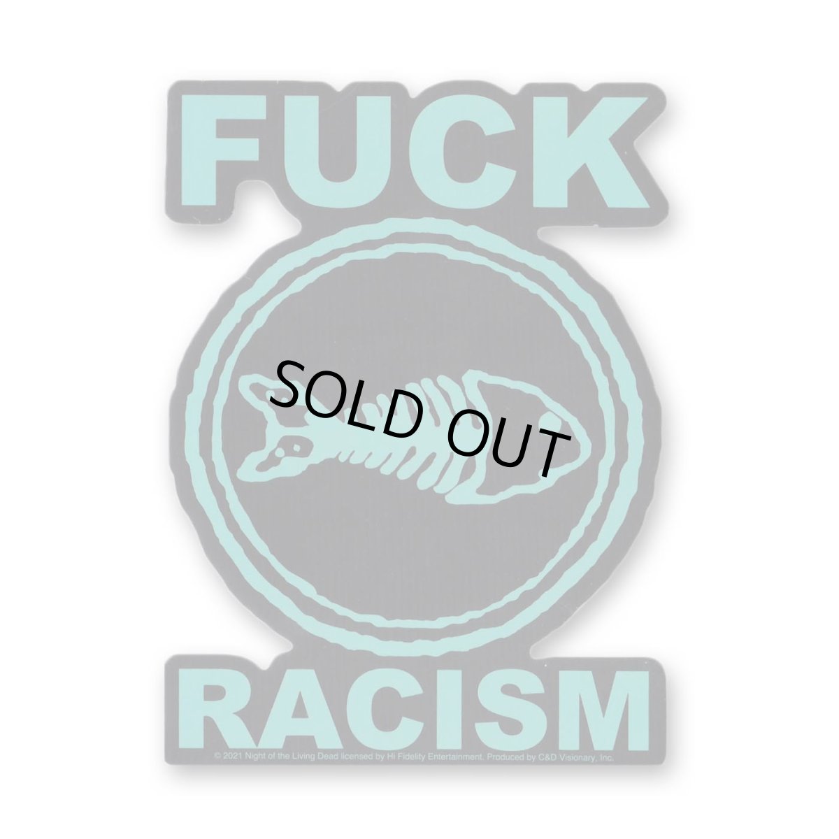 画像1: Fishbone ステッカー フィッシュボーン F**k Racism (1)