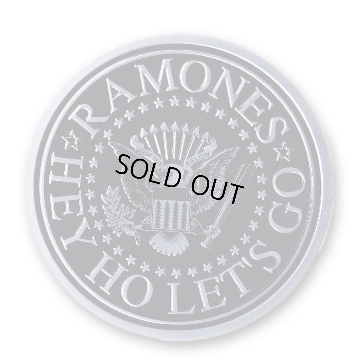 画像1: Ramones メタルステッカー ラモーンズ Seal Silver (1)