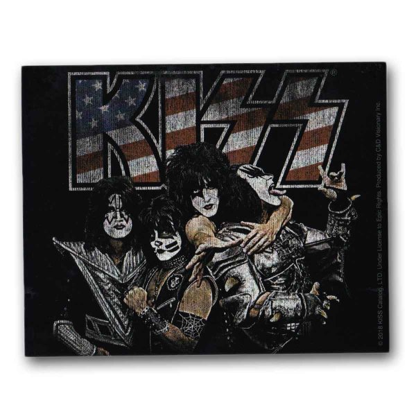 画像1: KISS ステッカー キッス Band Flag Logo (1)