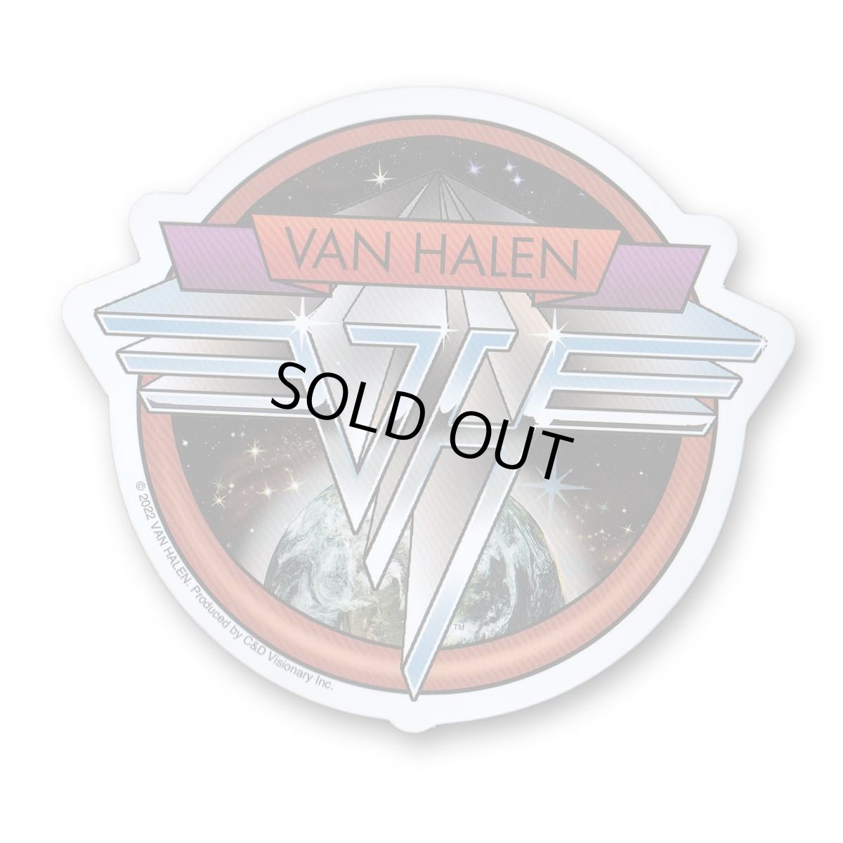 画像1: Van Halen ステッカー ヴァン・ヘイレン Space Logo (1)