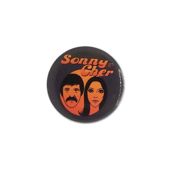 画像1: Sonny & Cher 缶バッジ ソニー&シェール TV Show Logo (1)