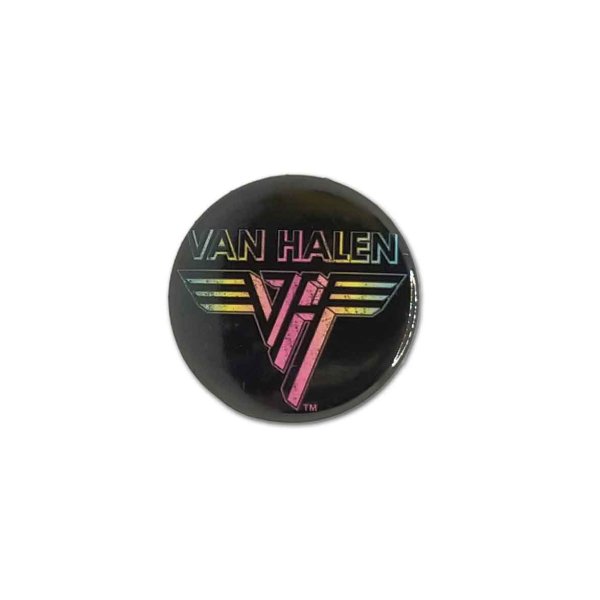 画像1: Van Halen 缶バッジ ヴァン・ヘイレン Rainbow Logo (1)