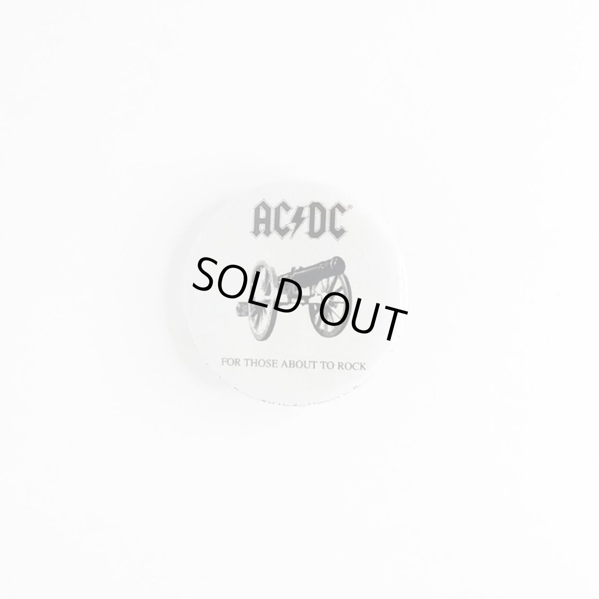 画像1: AC/DC 缶バッジ エーシー・ディーシー About To Rock WHITE (1)