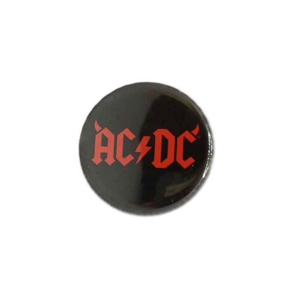 画像1: AC/DC 缶バッジ エーシー・ディーシー Horns Logo (1)