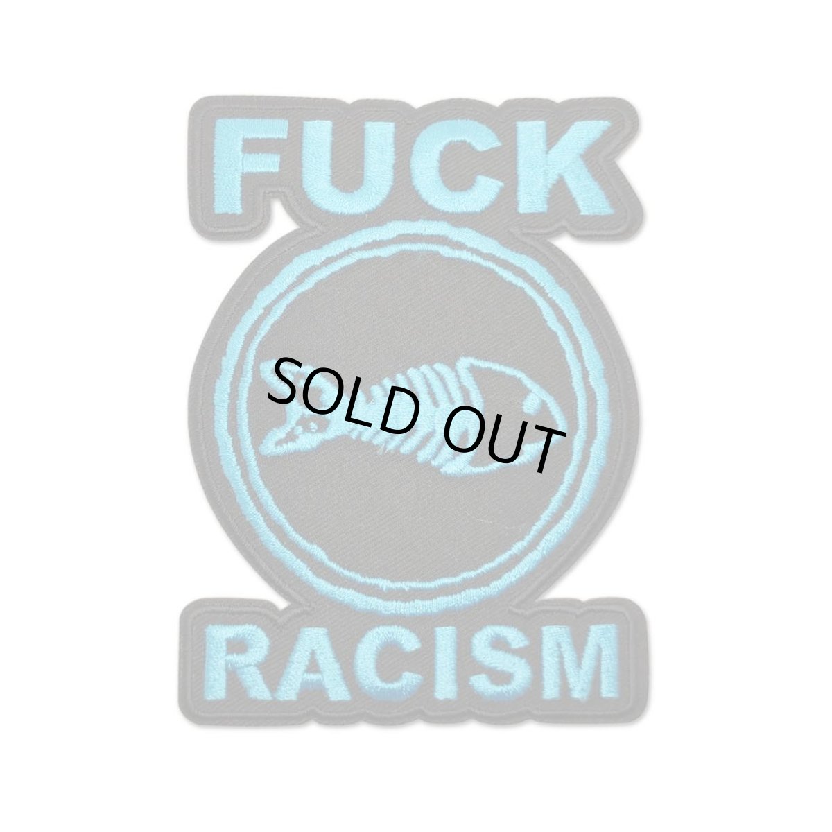 画像1: Fishbone アイロンパッチ／ワッペン フィッシュボーン F**k Racism (1)