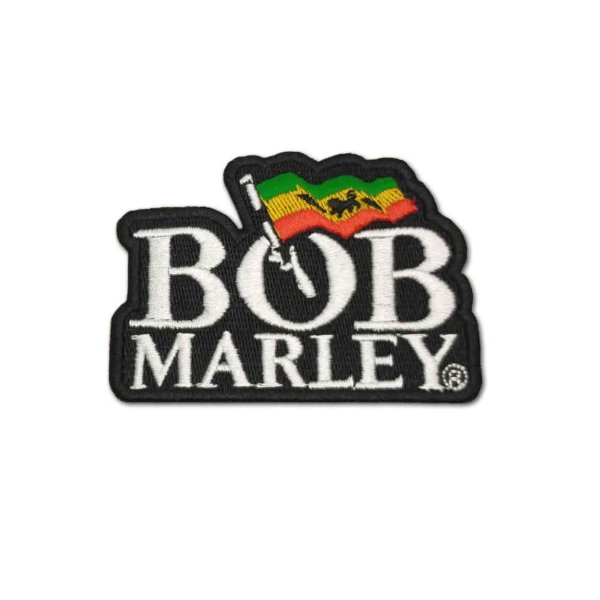 画像1: Bob Marley アイロンパッチ／ワッペン ボブ・マーリー Logo (1)