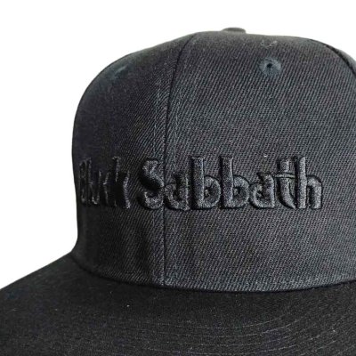 画像1: Black Sabbath スナップバックフラットビルキャップ ブラック・サバス Black Logo