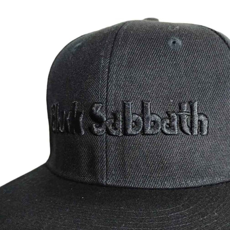 画像1: Black Sabbath スナップバックフラットビルキャップ ブラック・サバス Black Logo