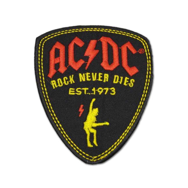 画像1: AC/DC アイロンパッチ／ワッペン エーシーディーシー Plectrum (1)