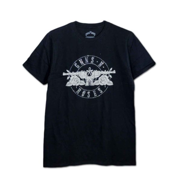 画像1: Guns N' Roses バンドTシャツ ガンズ・アンド・ローゼス Circle Logo DIAMANTE (1)