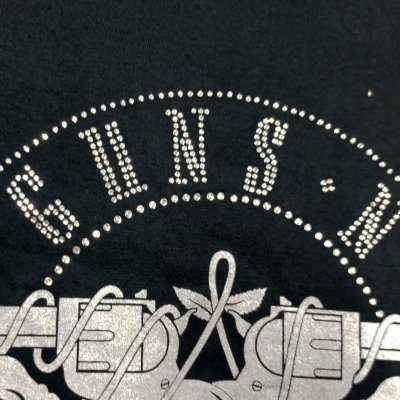 画像1: Guns N' Roses バンドTシャツ ガンズ・アンド・ローゼス Circle Logo DIAMANTE