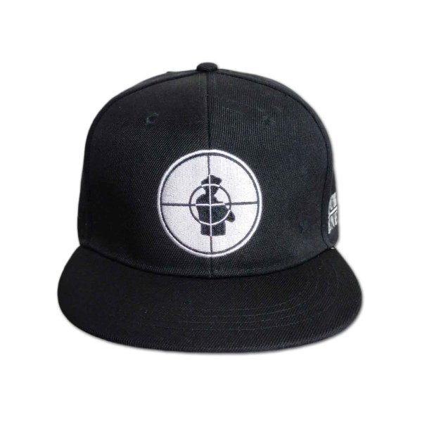 画像1: Public Enemy フラットビルスナップバックキャップ パブリック・エネミー Target BLACK (1)