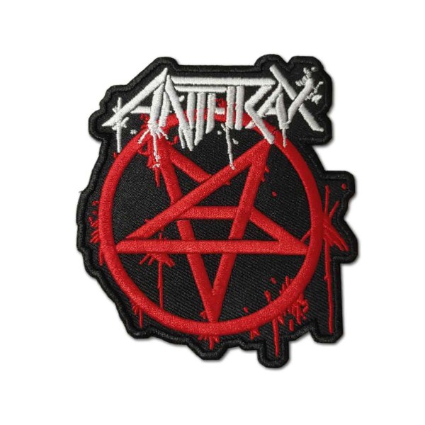 画像1: Anthrax アイロンパッチ／ワッペン アンスラックス Pentagram Logo (1)
