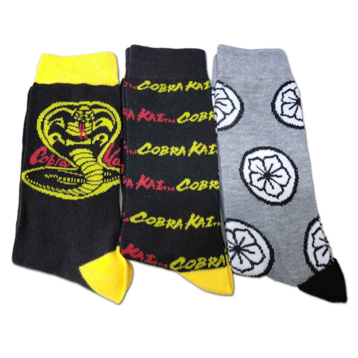 画像1: Cobra Kai 靴下 クルーソックス 3足セット コブラ会 No Mercy Karate Kid ベスト・キッド (1)