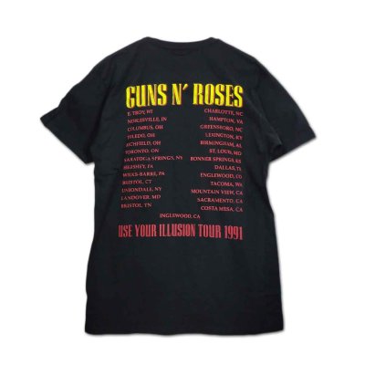 画像1: Guns N' Roses バンドTシャツ ガンズ・アンド・ローゼス Skull Circle