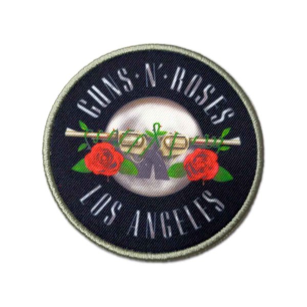 画像1: Guns N' Roses パッチ／ワッペン ガンズ・アンド・ローゼス Los Angels Silver (1)